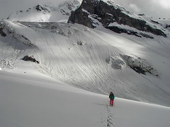 ジャンクアット氷河での積雪測定3
