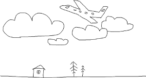 Самолёт и облака
