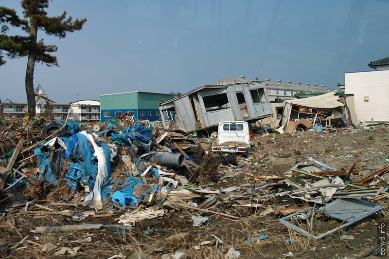 Damaged area near Sendai