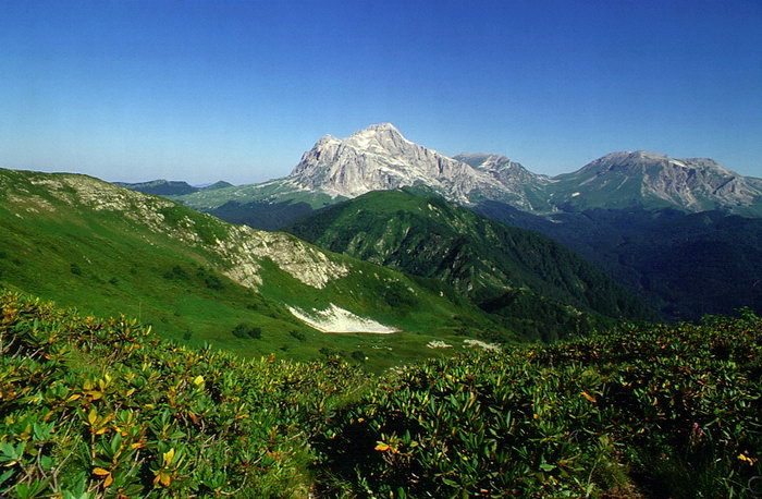 Вид с горы Бзыш на Фишт
