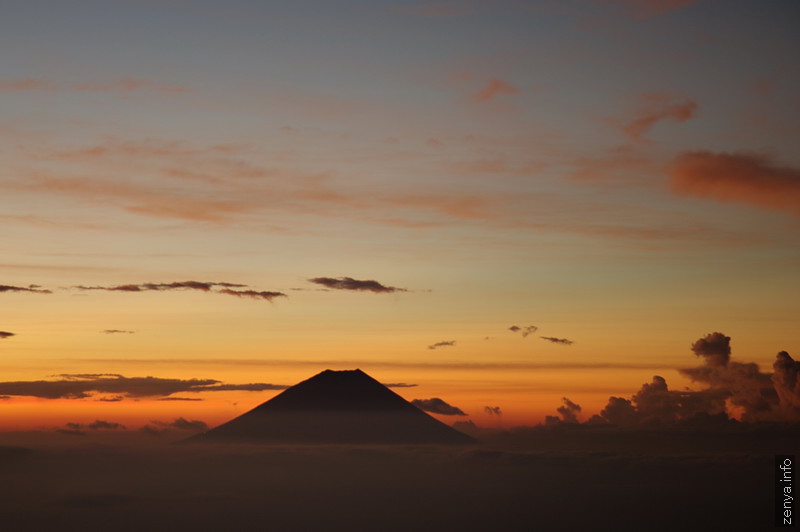 北岳山荘から富士山