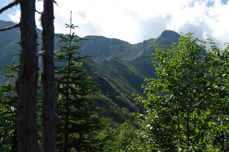 三峰岳の遠望