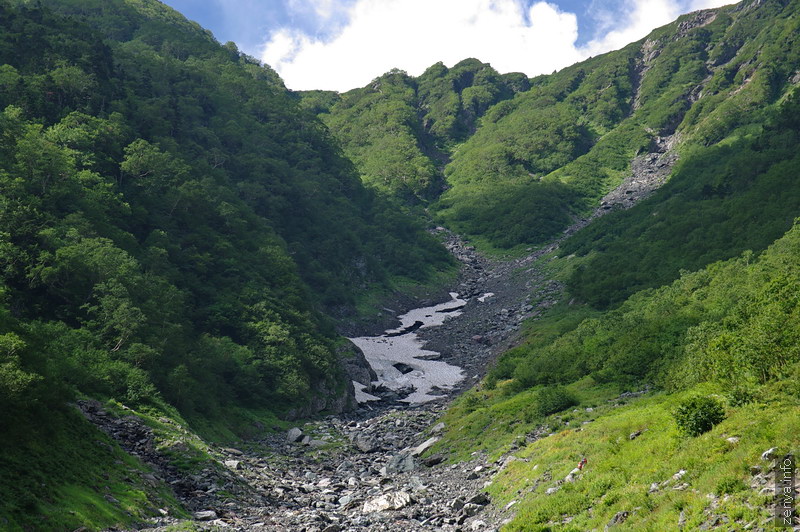 北岳の雪渓