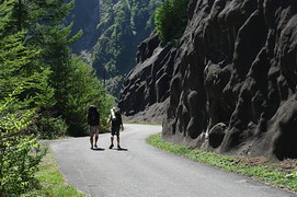 広河原付近の南アルプス林道