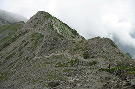 間ノ岳－北岳の岩稜線