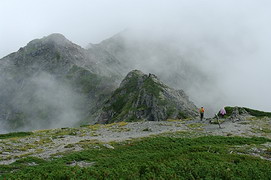 中白根山付近の登山道