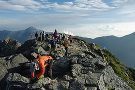 北岳山頂にて