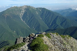 北岳から仙丈ケ岳