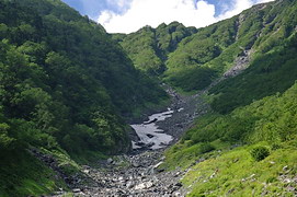 北岳の雪渓