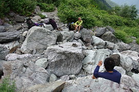 大樺沢の大石