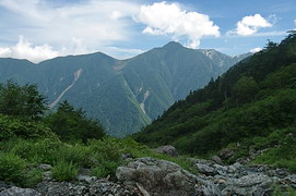 大樺沢から高嶺と白鳳峠