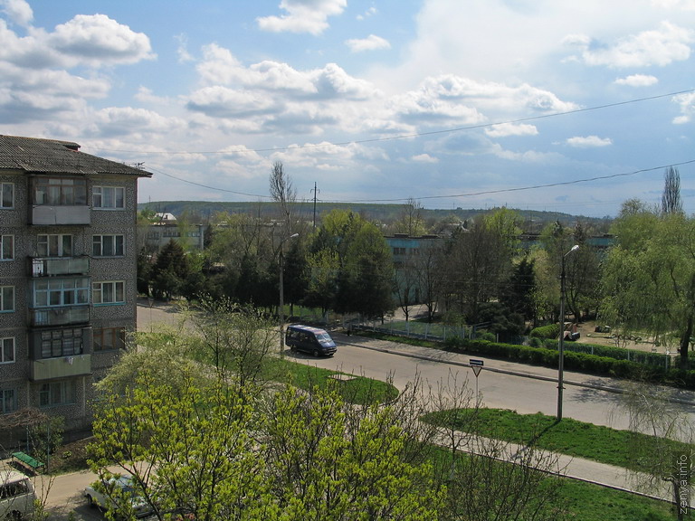 Вид из Белореченска на гору Лысую