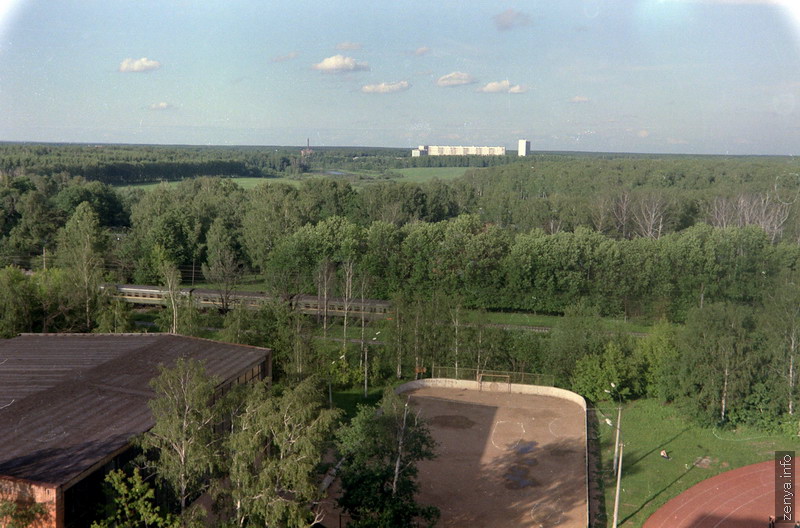 Вид с крыши на Долгие пруды