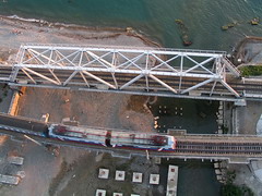 View to the railway from above